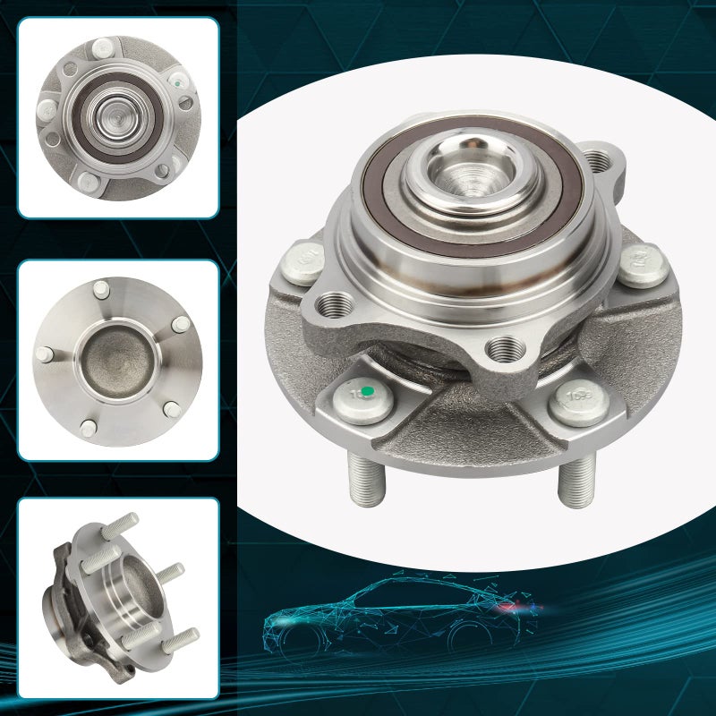 IRONTEK Front Wheel Bearing and Hub Assembly Fit 2003-2007 for Infiniti G35 RWD, 2003-2009 for Nissan 350Z 513268x2 5 Lugs w/ABS 2 PCS - Image 3